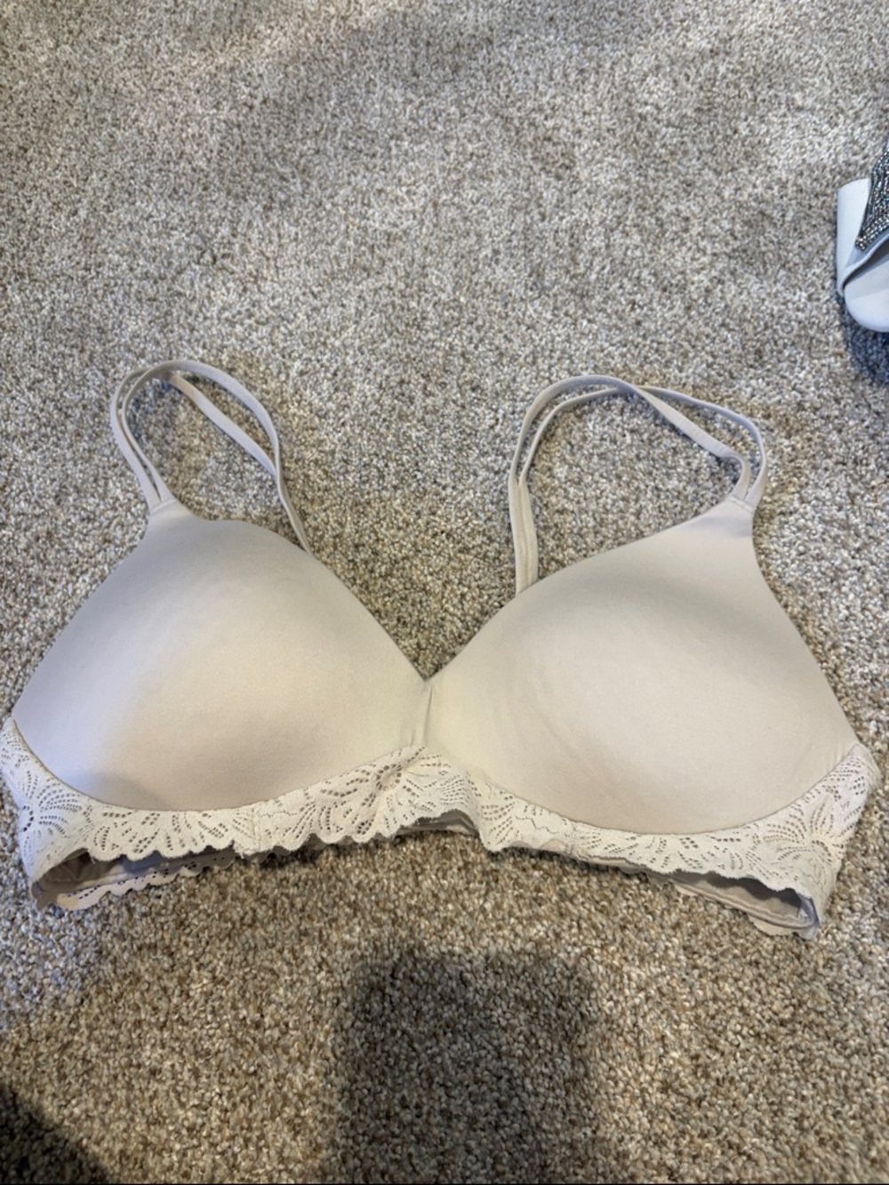 Everyday Lace-Trim T-Shirt Bra - Nude by Aerie